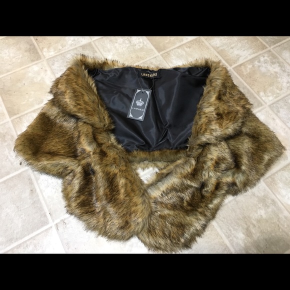 faux fur shawl wrap